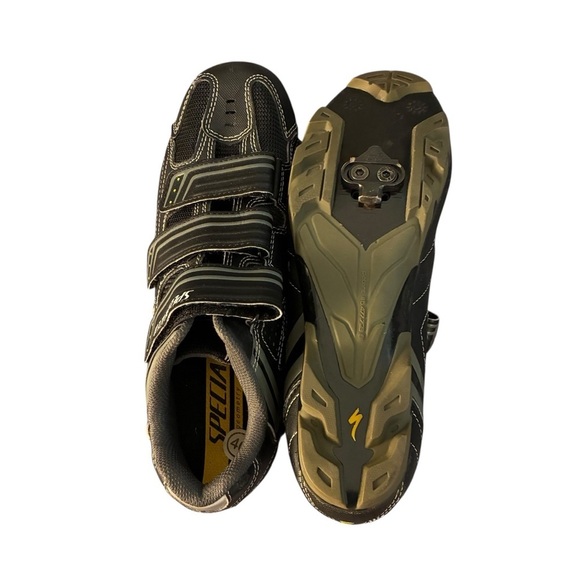 Men’s Specialized MTB Bike Cycling Shoes Gray on black Sz 40 - Picture 4 of 7